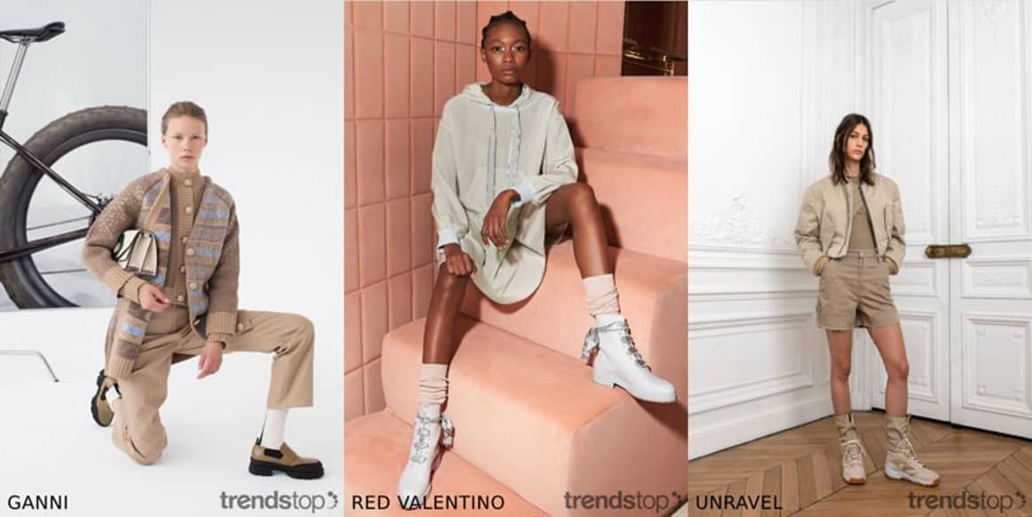 Immagini per gentile concessione di Trendstop, da sinsitra a
destra:  Preen by Ganni,
Red Valentino, Unravel, tutto Resort 2020