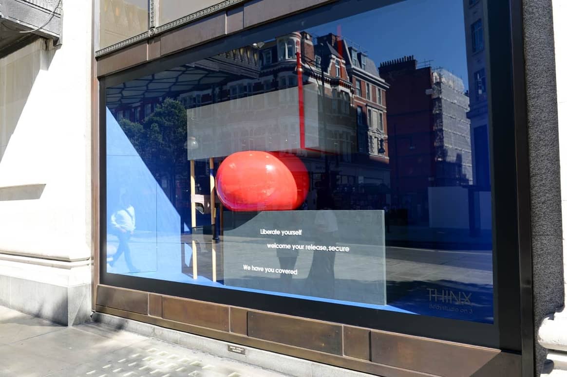 Thinx and Selfridges team up on a window display about periods