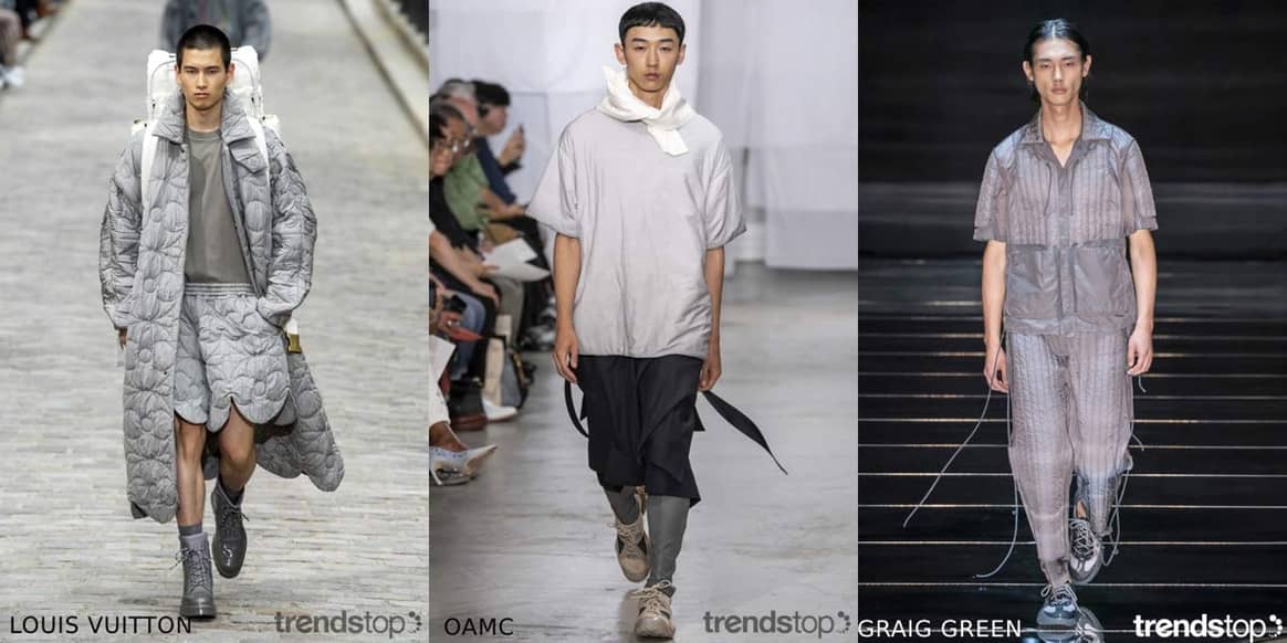 Photo : Trendstop, de gauche à droite : Louis Vuitton, OAMC, Craig Green, printemps-été 2020.