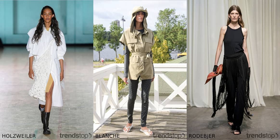 Фото Trendstop, слева направо: Holzweiler, BLANCHE, Rodebjer, Spring Summer
2020