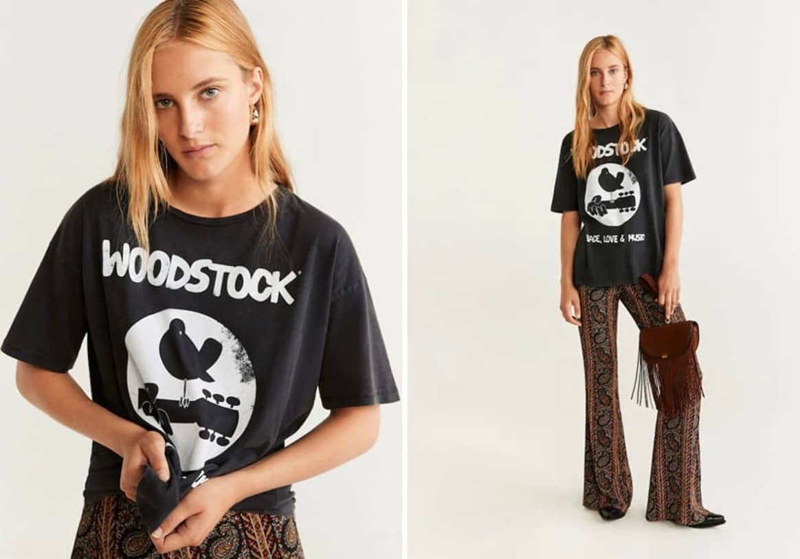 Mango celebra el 50 aniversario de Woodstock con tres camisetas en edición limitada