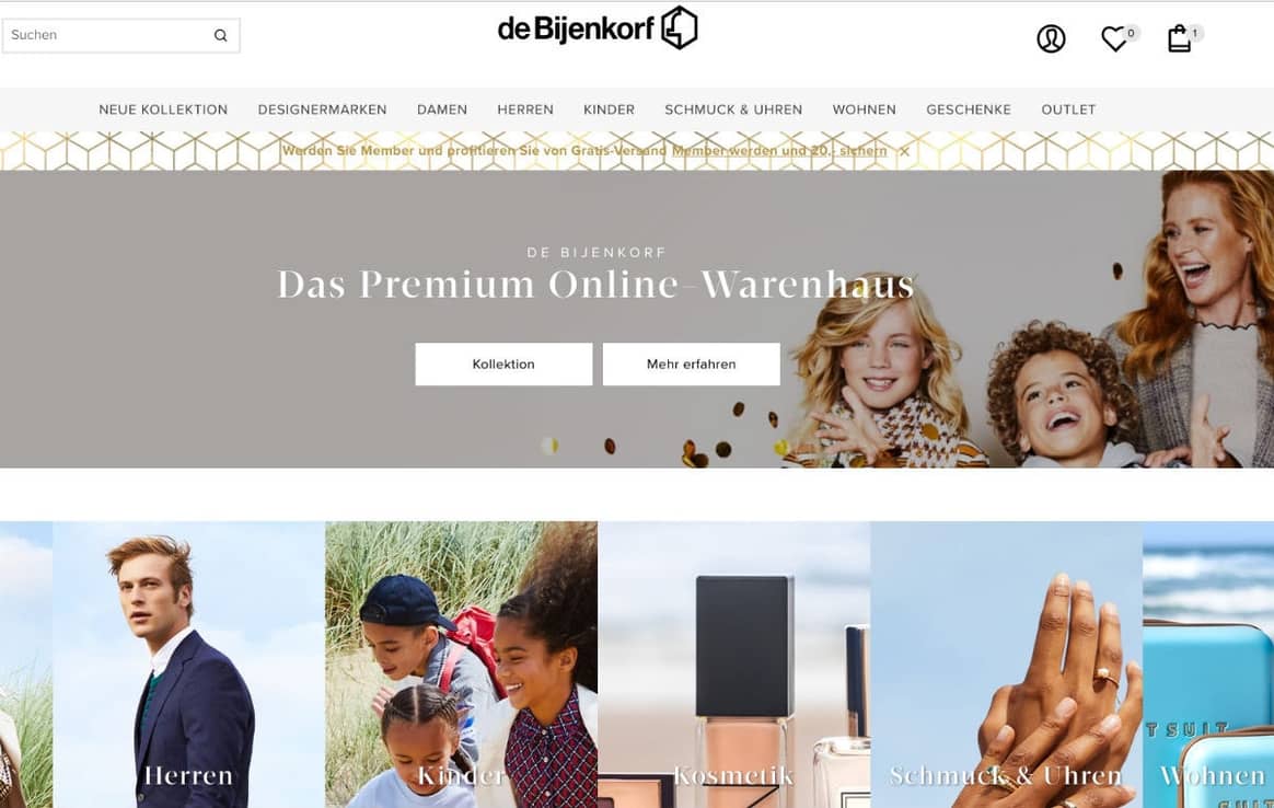 De Bijenkorf eröffnet deutschen Onlineshop