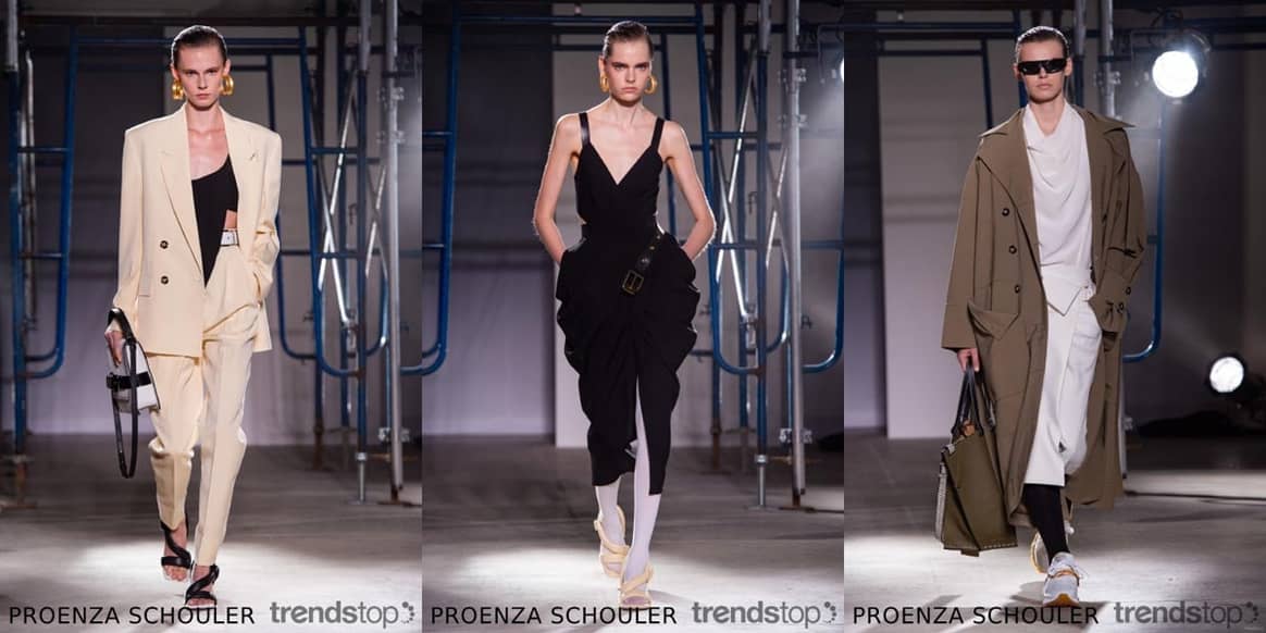 Bilder mit freundlicher Genehmigung von Trendstop, von
links nach rechts: Proenza Schouler, alle Frühjahr/Sommer 2020.