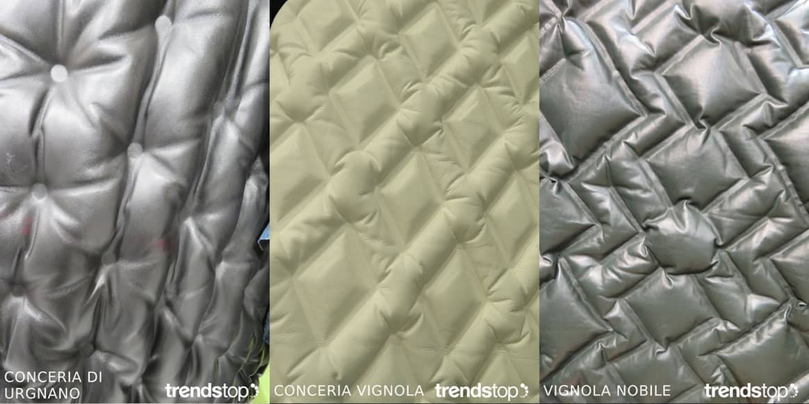 Images courtesy of Trendstop, left to right: Conceria di Urgnano, Conceria
Vignola, Vignola Nobile, all Fall Winter 2020-21.