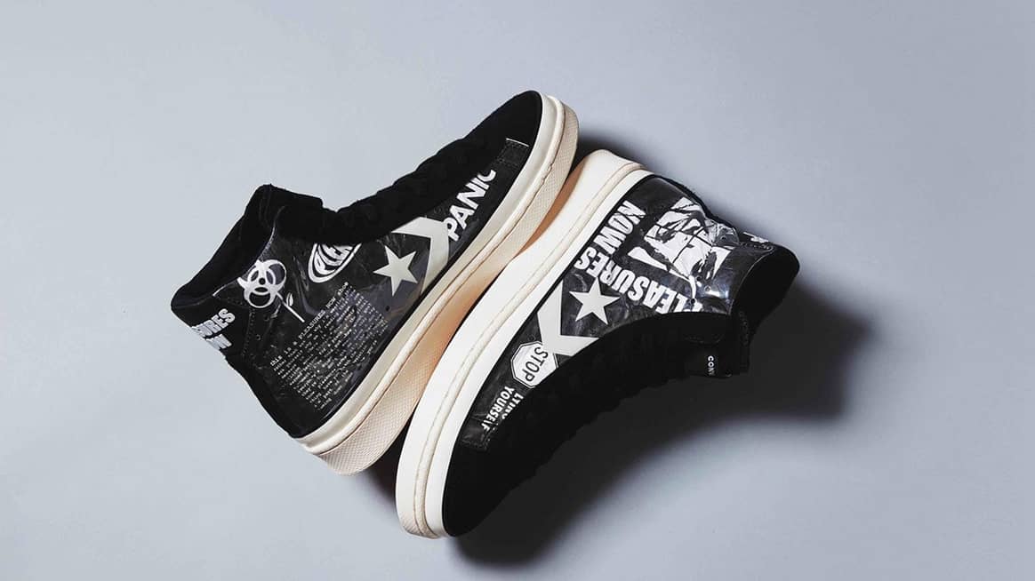 Converse links LA-based brand Pleasures for new Pro Leather footwear