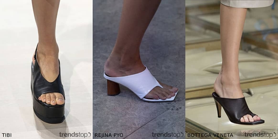Photo : Trendstop, de gauche à droite : Tibi, Rejina Pyo,
Bottega Veneta, printemps-été 2020.