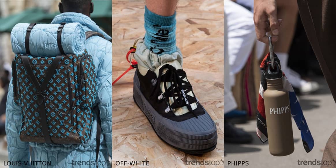 Photo : Trendstop, de gauche à droite : Louis Vuitton,
Off-White, Phipps, collection printemps-été 2020.