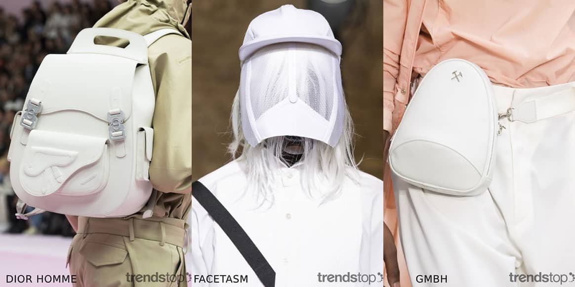 Images courtesy of Trendstop, left to right: Dior Homme, Facetasm, GMBH, all Spring Summer 2020.