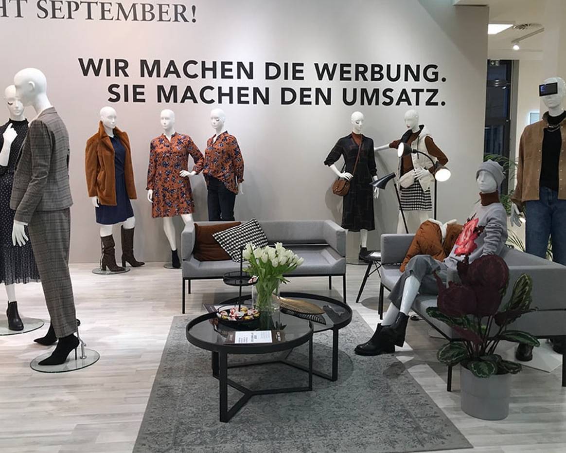 Bild: Klare Botschaften an den Handel im Düsseldorfer Showroom von Gerry Weber | FashionUnited