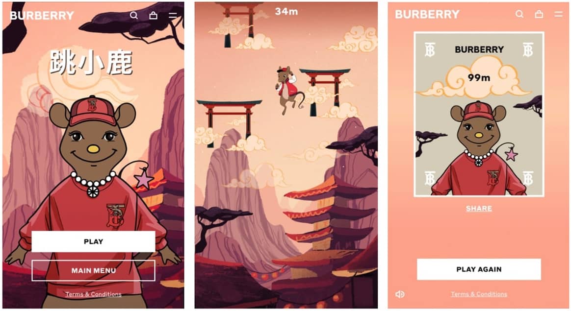 Burberry développe un jeu pour le nouvel an chinois