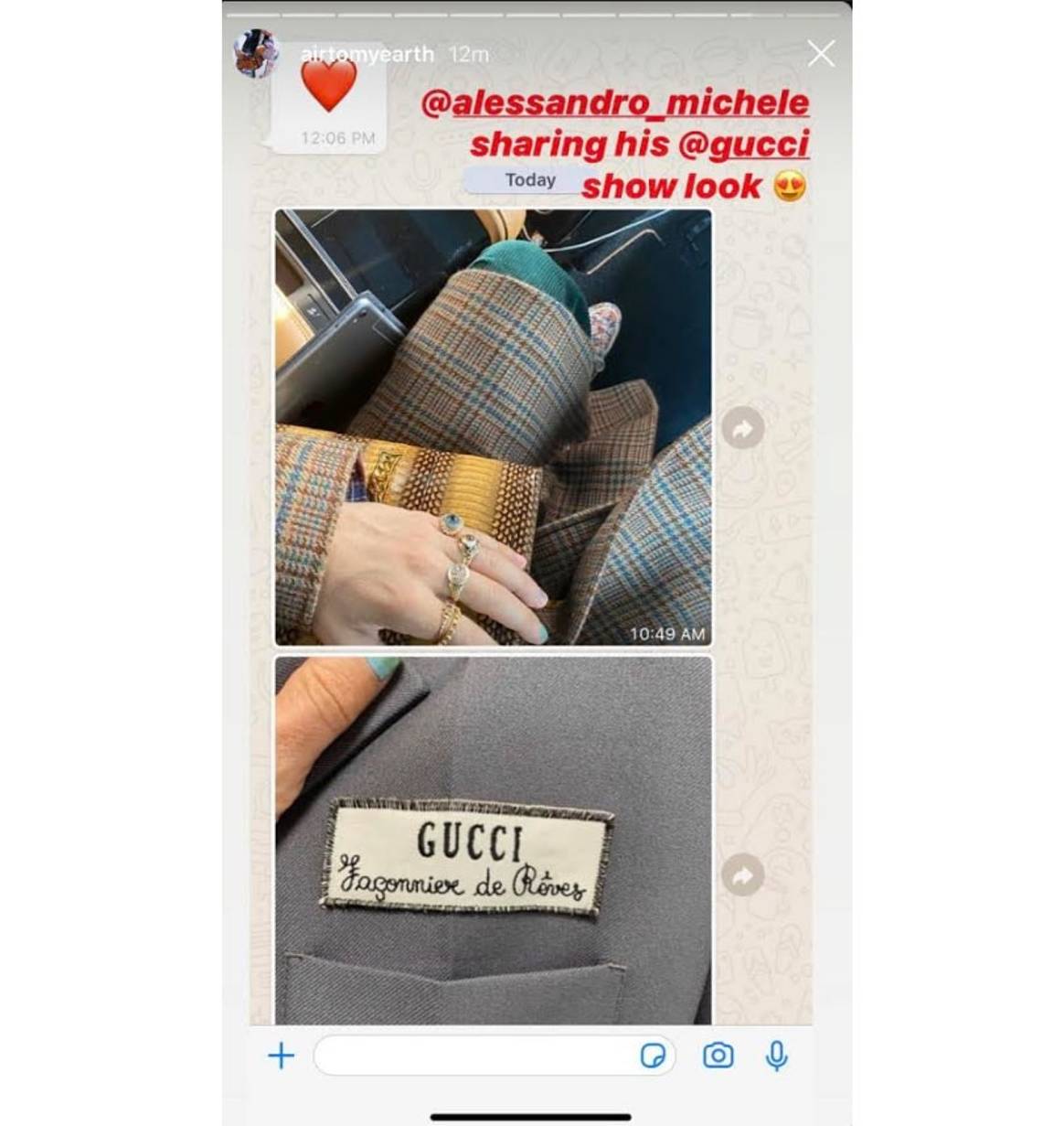 Alessandro Michele lädt zur Gucci-Schau via Whatsapp ein