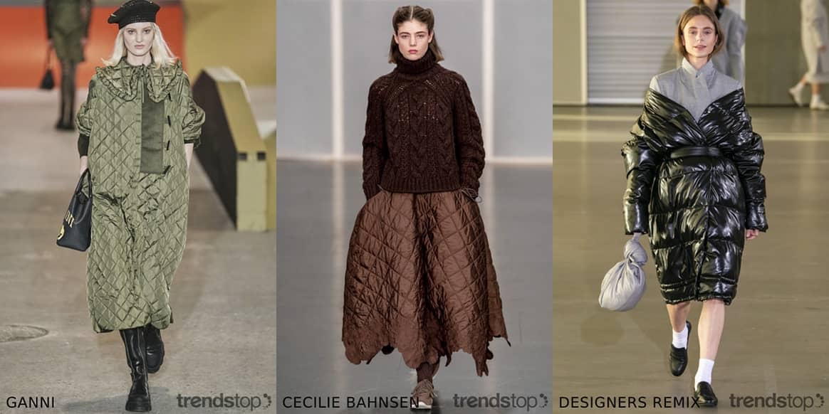 Images courtesy of Trendstop, left to right: Ganni, Cecilie Bahnsen, Designers Remix, all Fall Winter 2020-21
