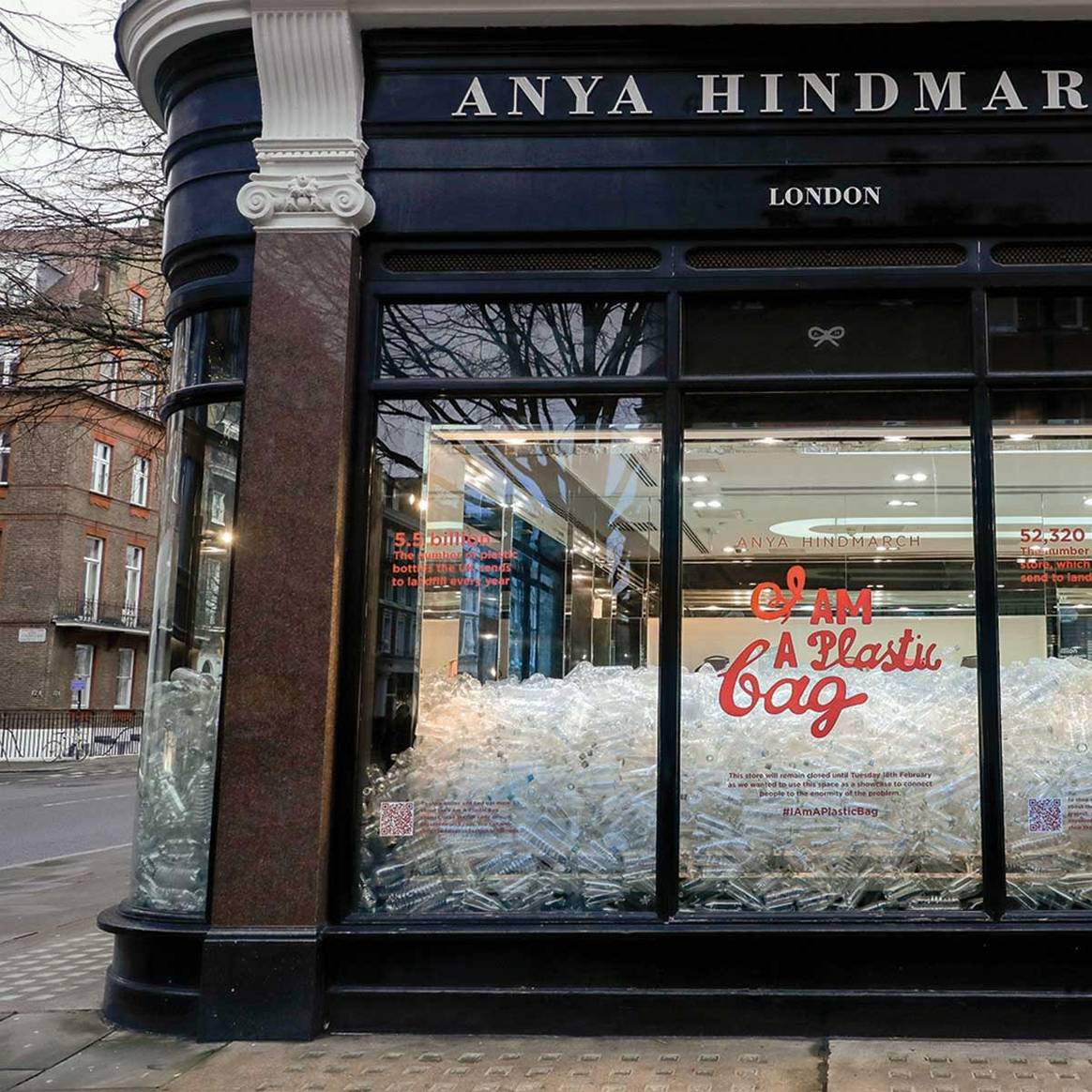 Anya Hindmarch launches 'I Am A Plastic Bag' during LFW