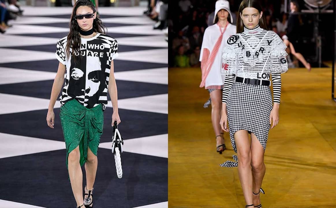 Balmain
lente/zomer 2020 en Burberry lente/zomer 2020. Beeld:
Catwalkpictures