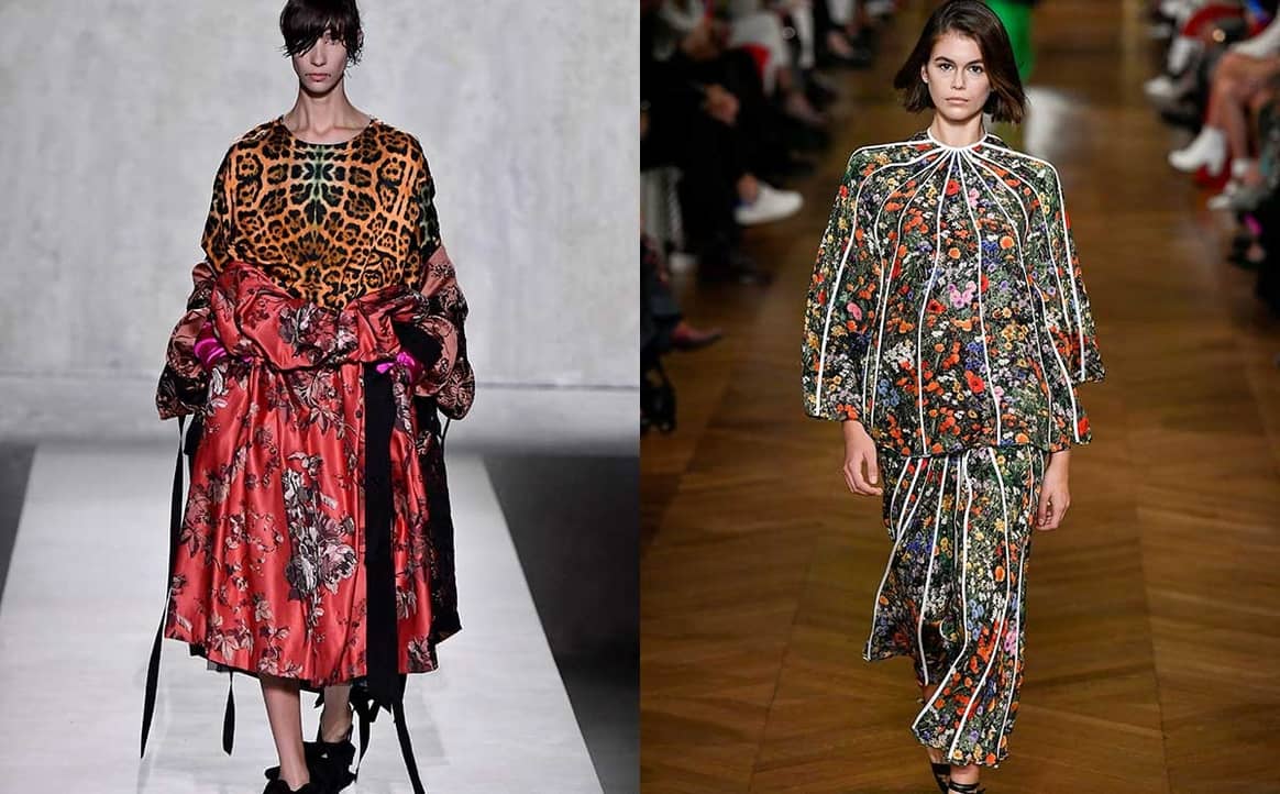 Dries van Noten x Christian Lacroix SS20 and Stella McCartney SS20. Image:
Catwalkpictures
 「ドリス・ヴァン・ノッテン（Dries van Noten）x クリスチャン・ラクロワ(Christian
Lacroix)」および「ステラ・マッカトニー（Stella McCartney）」のの2020年春夏コレクション （画像提供：
Catwalkpictures）