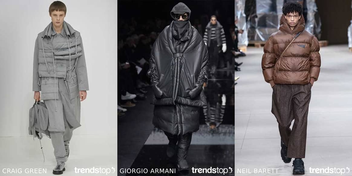 Photo : Trendstop, de gauche à droite : Craig Green, Giorgio Armani, Neil Barrett, collection automne-hiver 2019-20