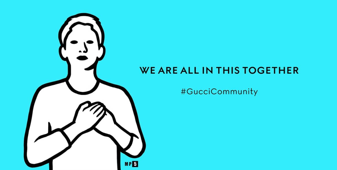 Gucci hace un llamamiento al crowdfunding contra el coronavirus