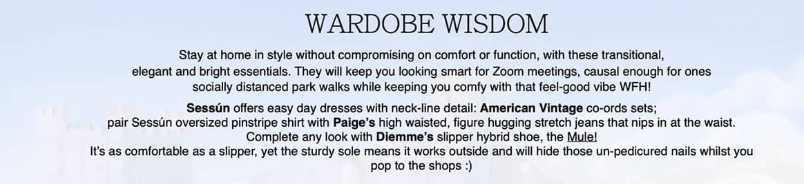 Wardrobe Wisdom & Paige's non-surgical facemasks