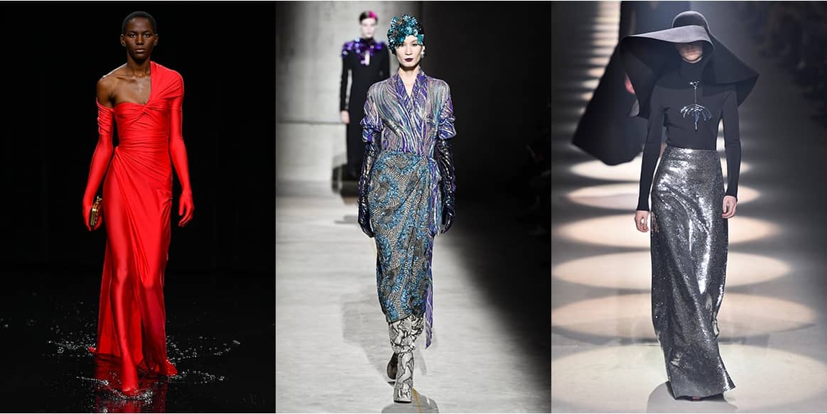 Bilder von links nach rechts:
Balenciaga, Dries Van Noten, Givenchy, alle Herbst/Winter
2020-21 | Catwalkpictures.