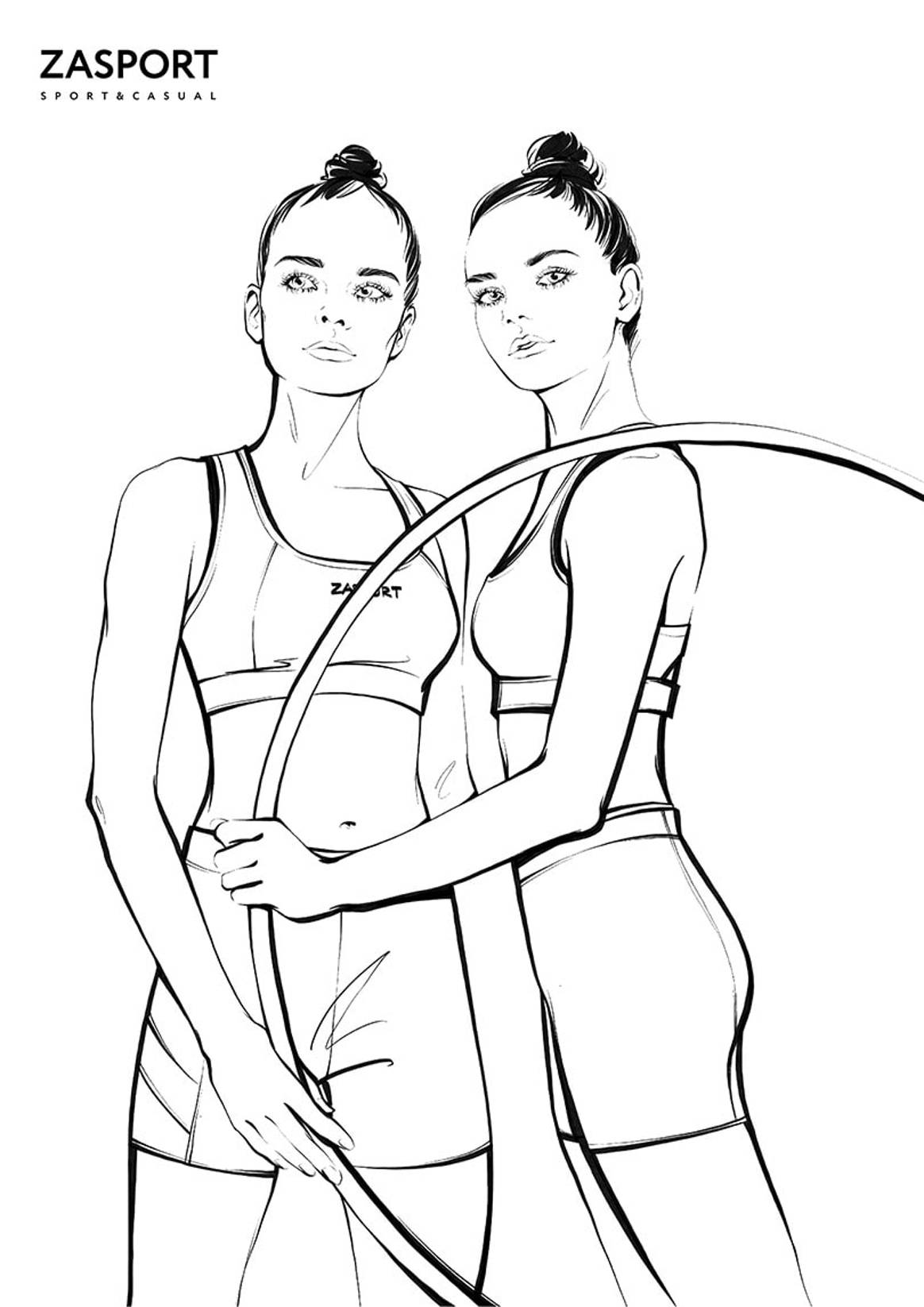 Zasport выпустил раскраски на тему художественной гимнастики