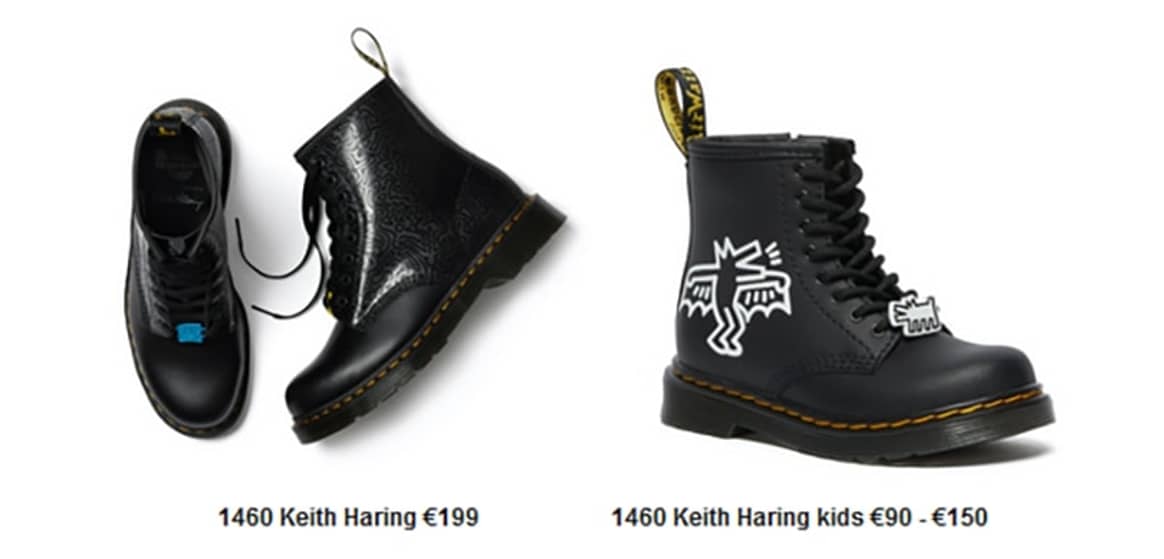 Kunst op schoenen: Dr. Martens x Keith Haring