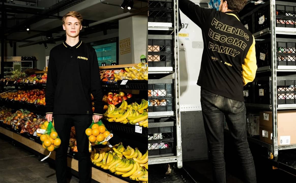 Supermarktshirt meets streetwear: Ninetyfour ontwerpt limited edition werkpolo voor Jumbo