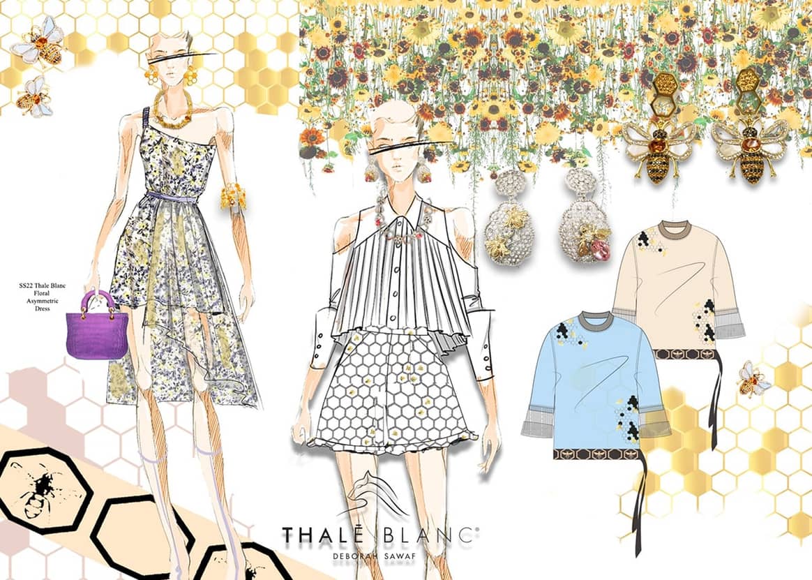 Thalé Blanc combines cultures, textures, and jewel tones for the new Spring/Summer 2022 collection