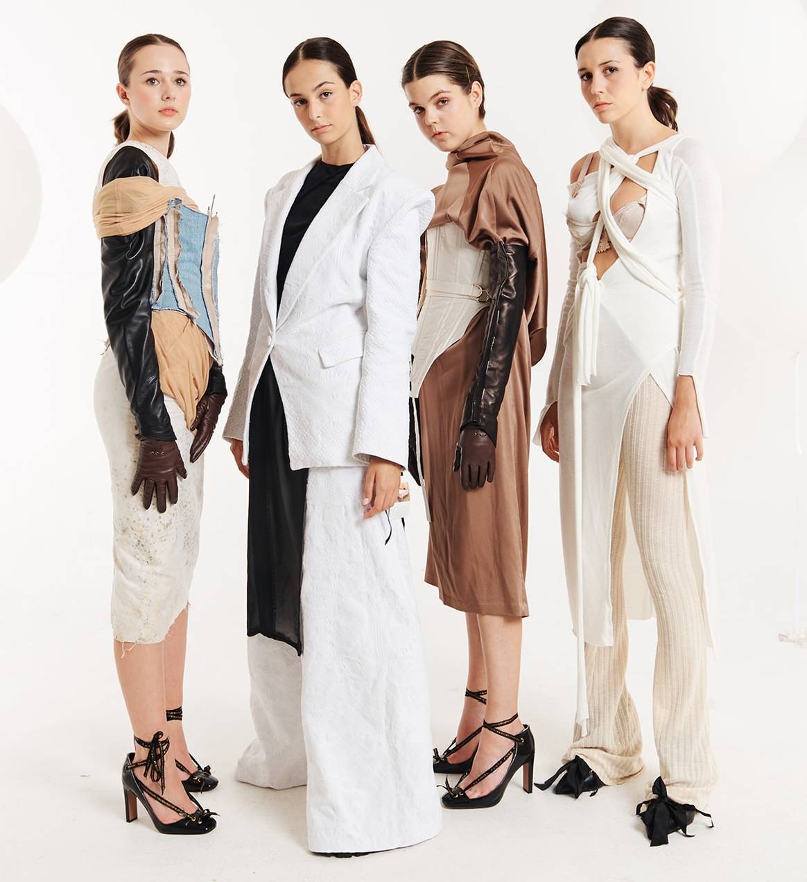 Four upcycled looks from LCI Barcelona student Sara Bailac's
graduation collection