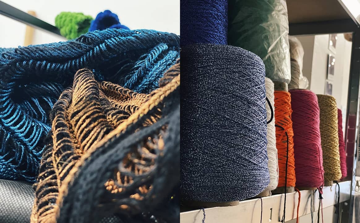 La lana que utiliza Anaïs Vauxcelles para las colecciones de
404 Studio. Fotos por cortesía de la agencia de comunicación
Pelonio.