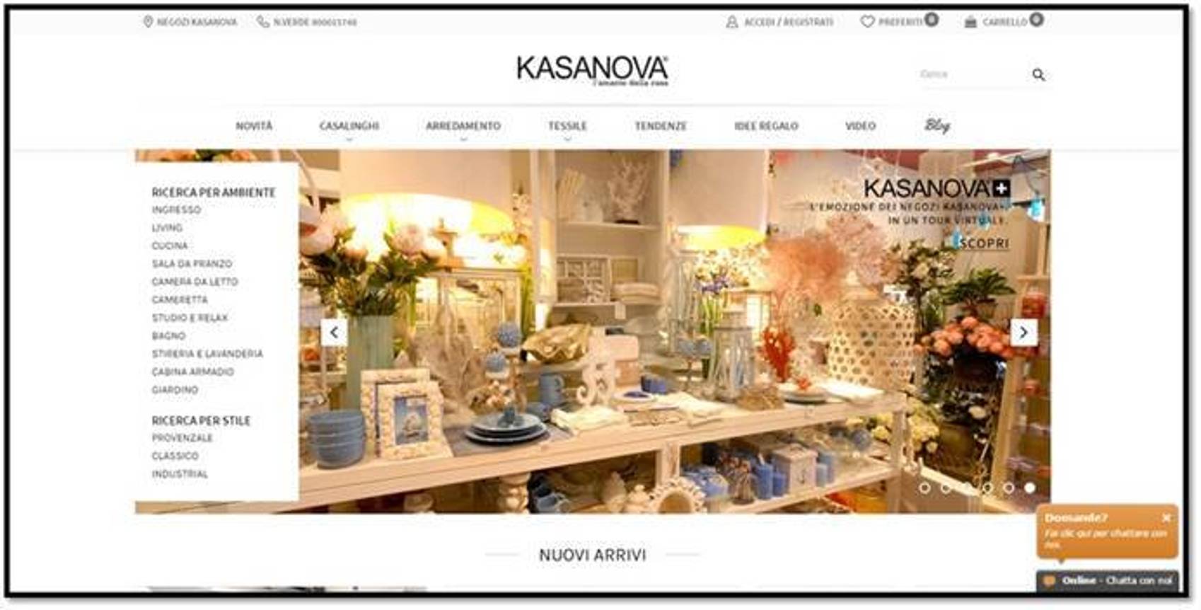 KASANOVA.IT, IN “HOME” PAGE UN MONDO DA CLICCARE…