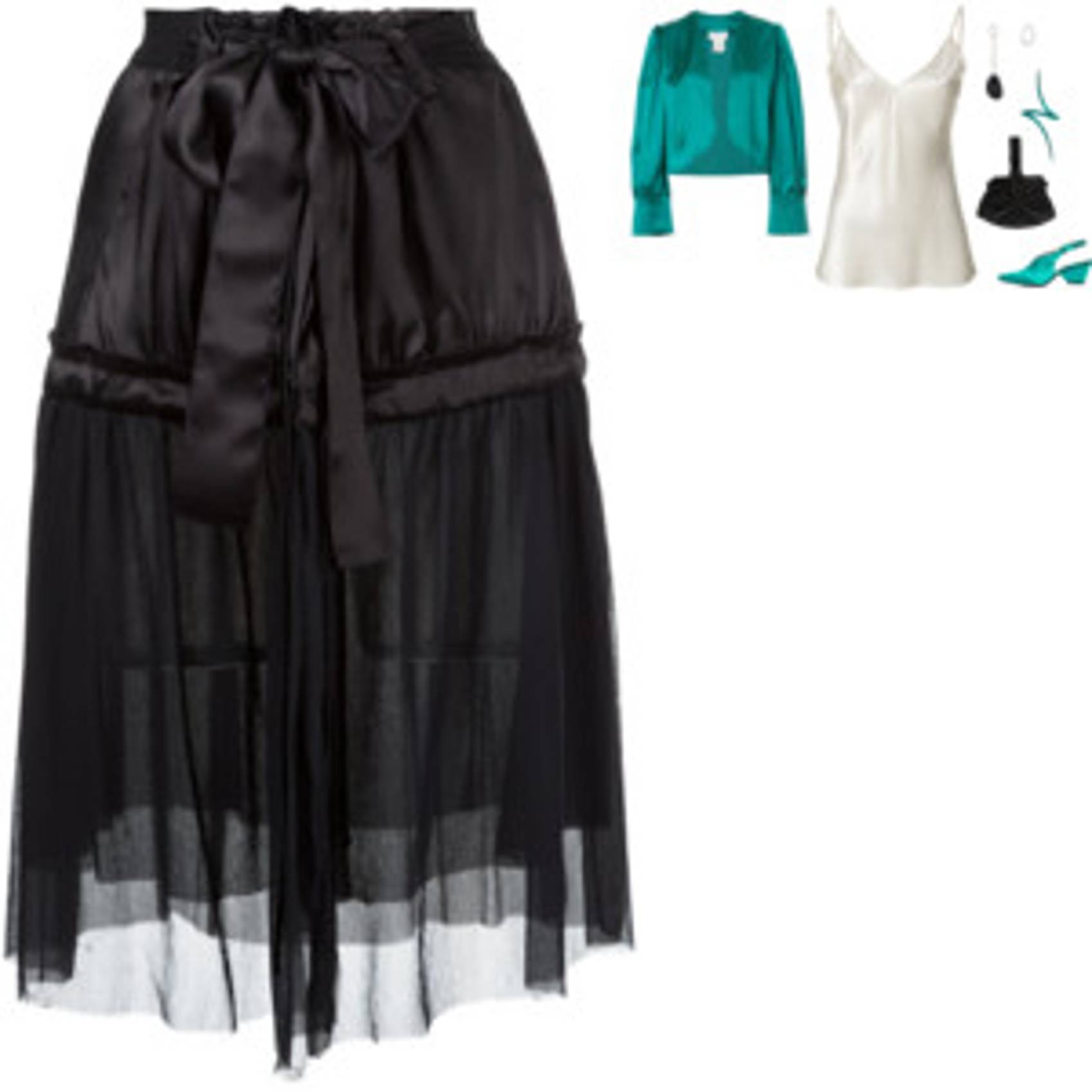 Ann Demeulemeester - Black Silk June Skirt Style