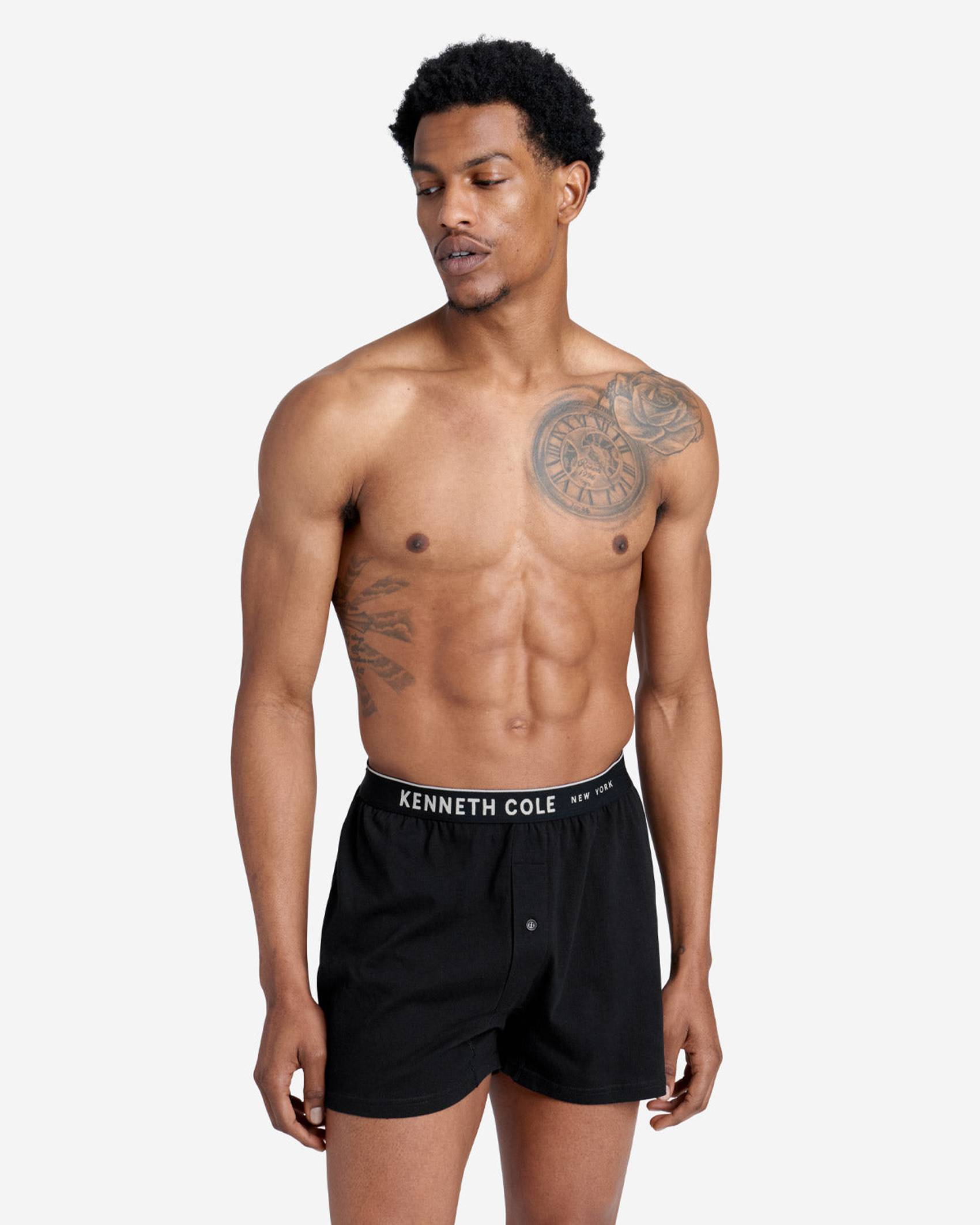 Cotton Logo Sleepwear Boxer Shorts Kenneth Cole