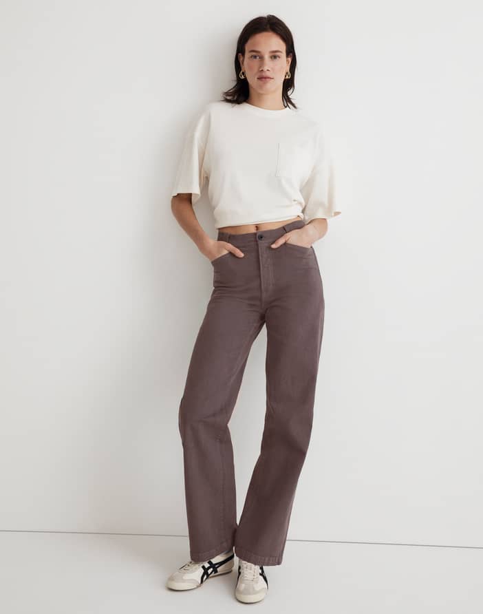 Petite Emmett 2.0 Wide-Leg Pants: Garment-Dyed Edition | Madewell