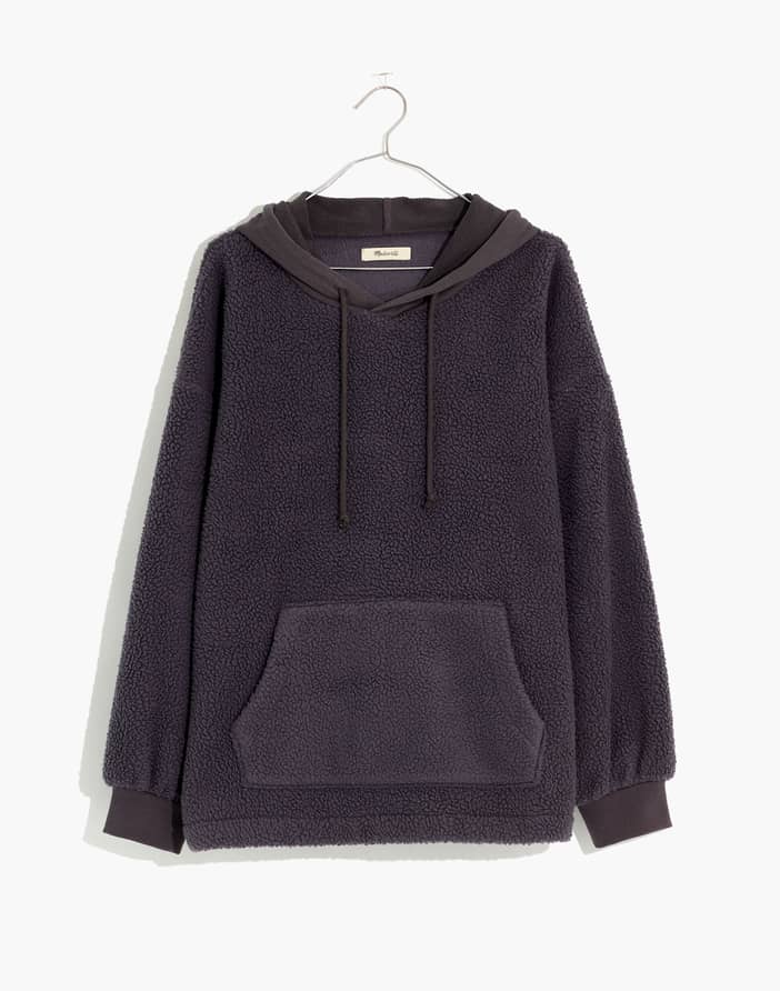 (Re)sourced Fleece Bubble-Sleeve Hoodie Sweatshirt | Madewell