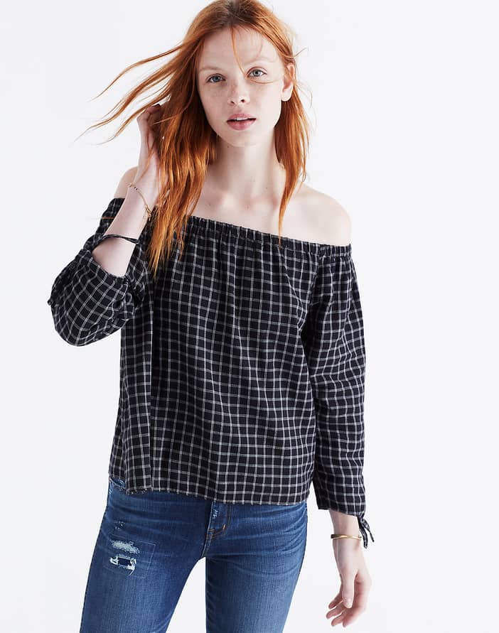 Madewell off discount the shoulder top