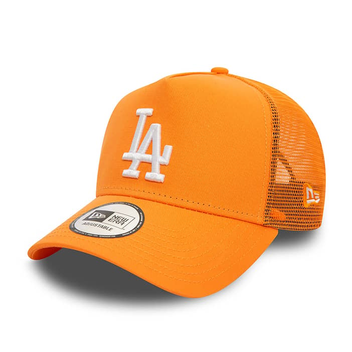 LA Dodgers League Essential Orange 9FORTY E-Frame Adjustable Trucker Cap newera adult unisex Orange newera adult unisex Orange newera adult unisex Ora | new era