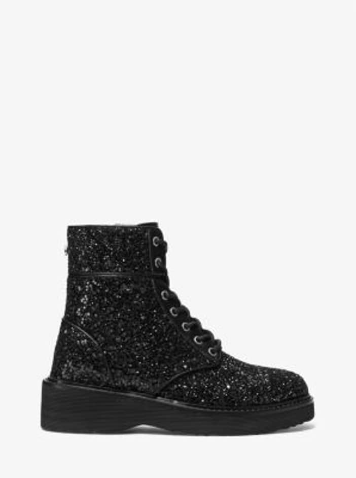 MK Aniya Glitter Combat Boot | Michael Kors