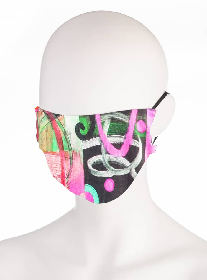 Face mask (non-medical) Cerise Paining | NED Dutch Fashion Design