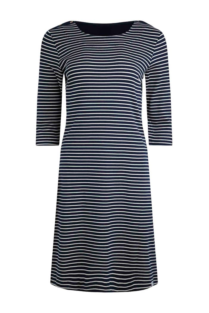 Ianthy Organic Ribbed Jersey Dress Navy Size 18 | Weird Fish