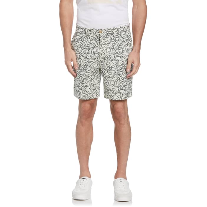 Men's Linen Blend Oval Print Shorts