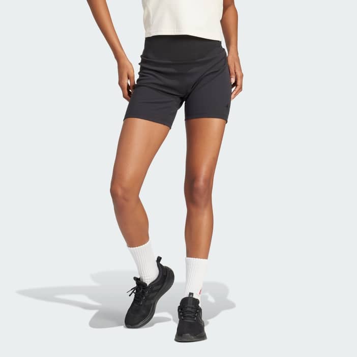 Lounge Ribbed High-Waist Bike Shorts | Adidas