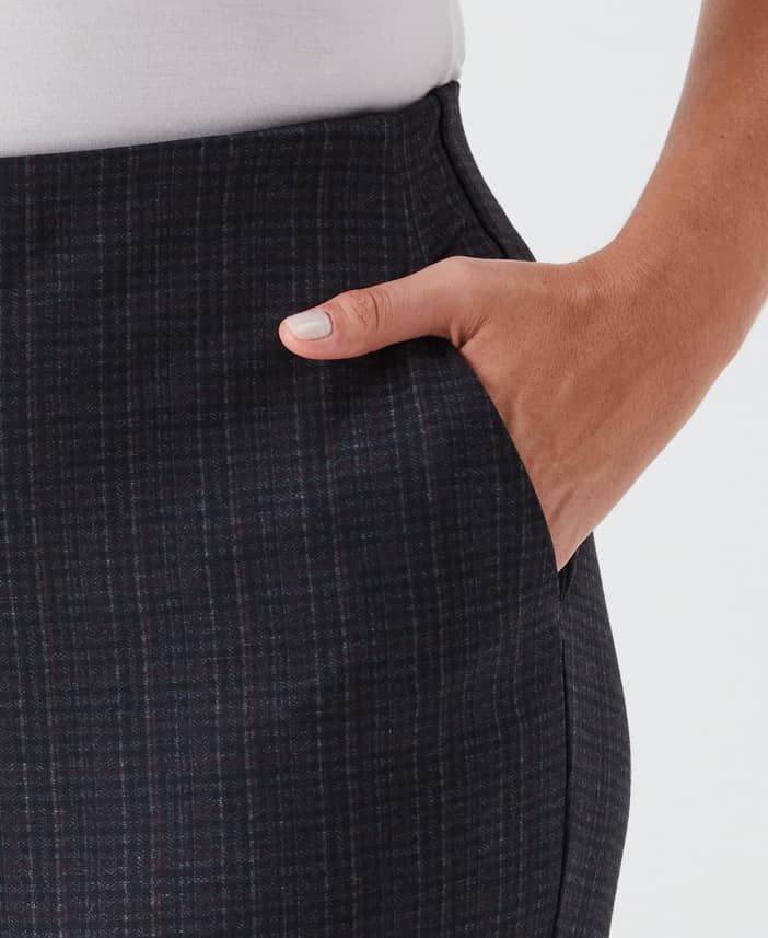 Women's Plus Size Printed Modern Bootcut Ponte Pants