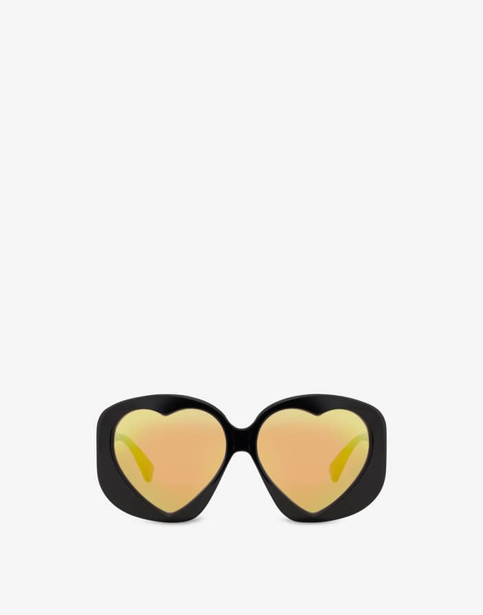 Schwarze Sonnenbrille Heart Lenses