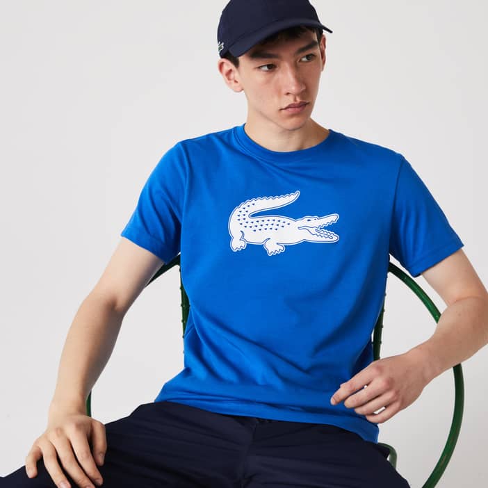 Herren Lacoste Sport Krokodil-T-Shirt aus atmungsaktivem Jersey mit 3D  Print | Lacoste | Baseball Caps