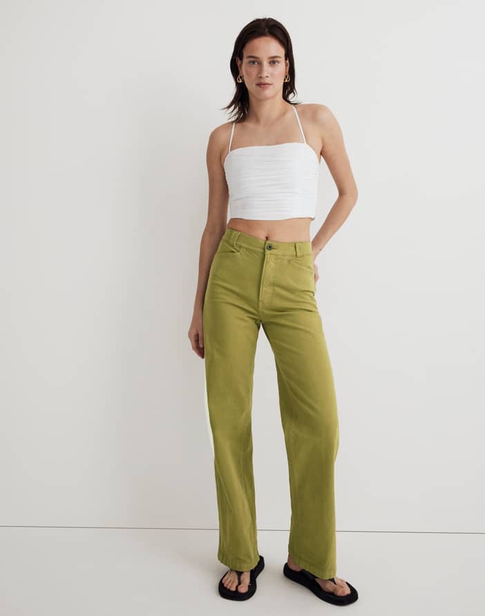 Petite Emmett 2.0 Wide-Leg Pants: Garment-Dyed Edition | Madewell