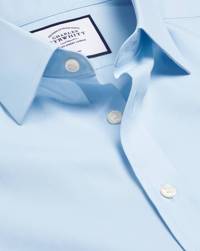 Men's Charles Tyrwhitt Non-Iron Poplin Short-Sleeve Dress Shirt | Charles Tyrwhitt