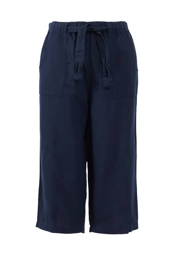 Tie Waist Cropped Trousers