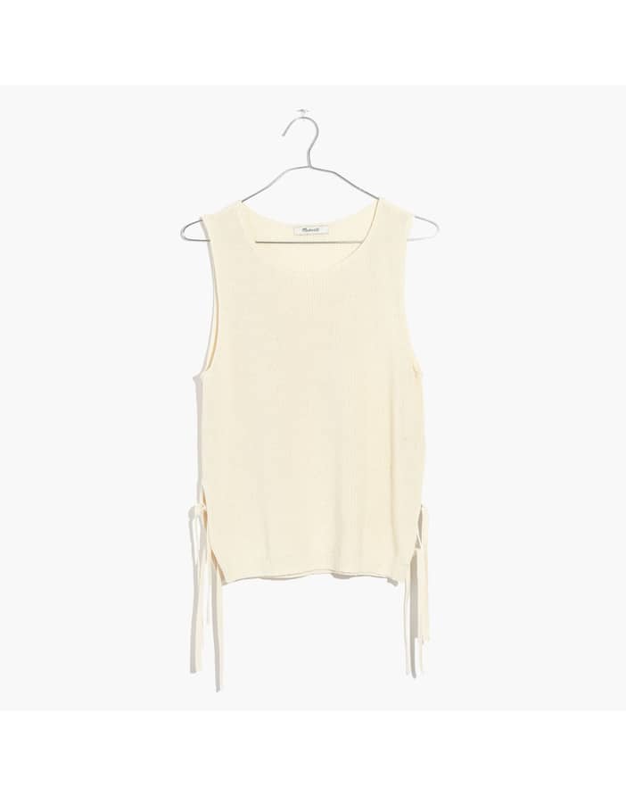 Madewell Side Tie Sweater Tank - Gem