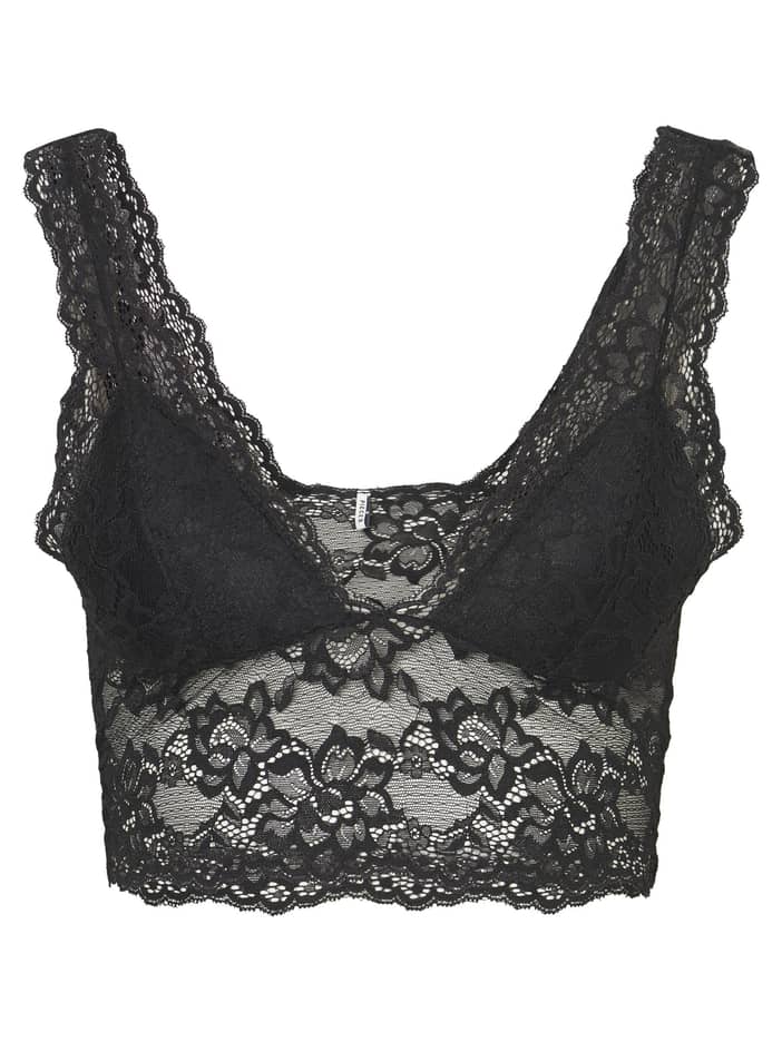 PCLINA LACE BRALETTE, Black