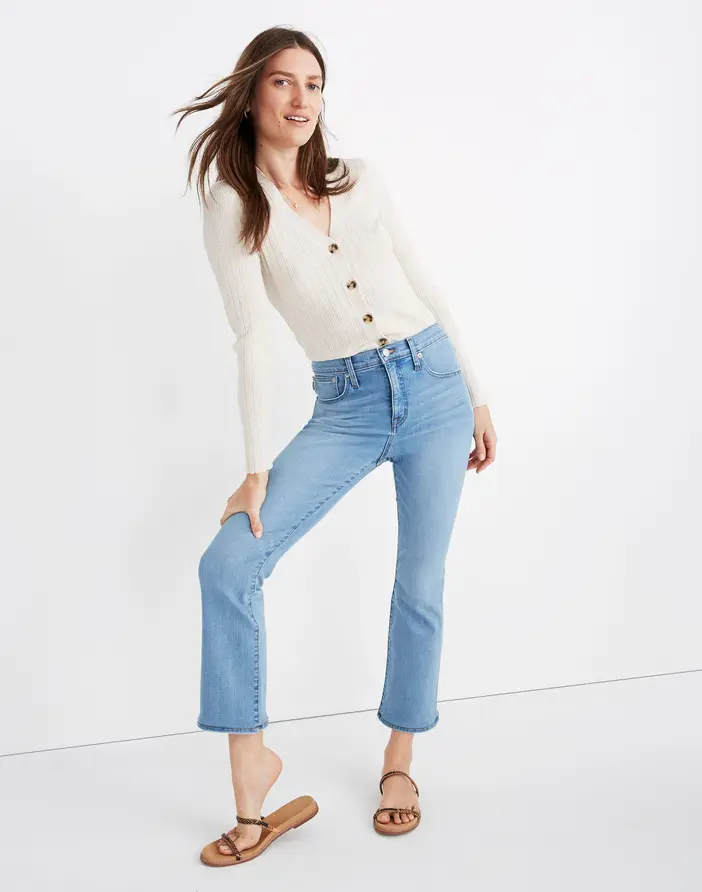 How To Style Kick Flare Jeans  Madewell Cali Demi-Boot Denim